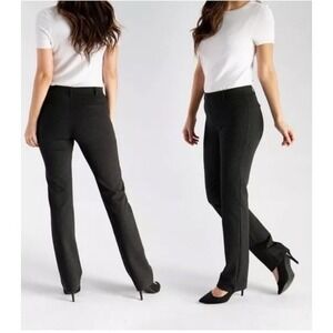 Betabrand Straight-Leg Classic Dress Pant Yoga Pants Charcoal‎ Medium Petite
